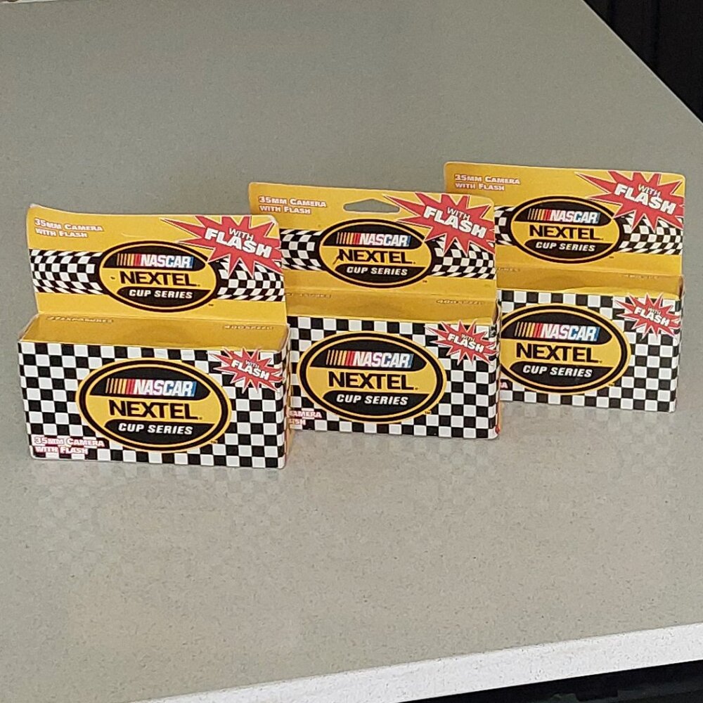 NASCAR Nextel Cup Series Set of 3Vintage Collectible Disposable Cameras